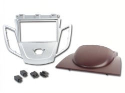 RADIORAMME FORD FIESTA 2008>,SØLV + RØD DISPLAY COVER