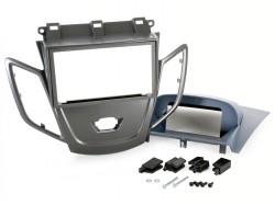 RADIORAMME FORD FIESTA 2008>,METALGRÅ + BLÅ DISPLAY COVER