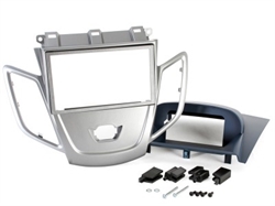 RADIORAMME FORD FIESTA 2008>,MAT SØLV + BLÅ DISPLAY COVER