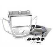 RADIORAMME FORD FIESTA 2008>,MAT SØLV + GRÅ DISPLAY COVER