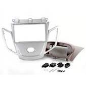 RADIORAMME FORD FIESTA 2008>,MAT SØLV + RØD DISPLAY COVER