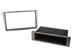 DOBBELT DIN RAMME M/LØS INDFARVET SKUFFE OPEL 2004 > GRÅ METALLIC