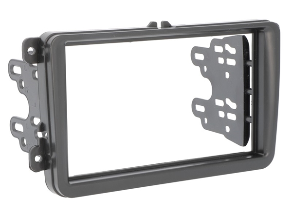 2 DIN RAMME VW/SKODA SORT MED EXTRA SIDEMONTERINGER