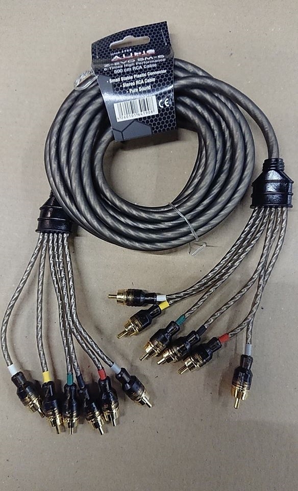 AUDIO SYSTEM Z-EVO 6 KANAL 5,0 METER HIGH-Performance RCA Cable