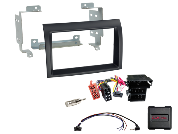 ACV KOMPLET MONT. KIT DUCATO, BOXER, JUMPER 2006 > 2021 UDEN OEM RADIO FRA FABRIK (SORT)