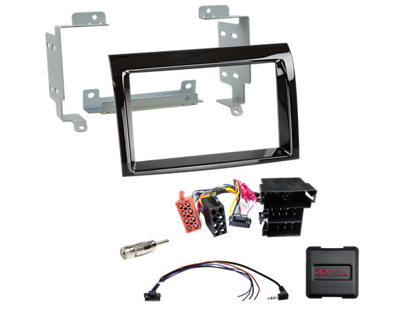 ACV KOMPLET MONT. KIT DUCATO, BOXER, JUMPER 2006 > 2021 UDEN OEM RADIO FRA FABRIK (PIANO SORT)