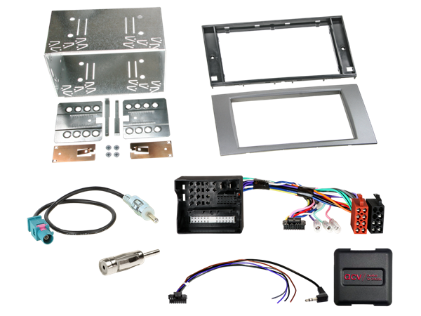 ACV KOMPLET MONT. KIT FORD DIV 2005 > 2015 MED REKTANGULÆR RADIO, SØLV
