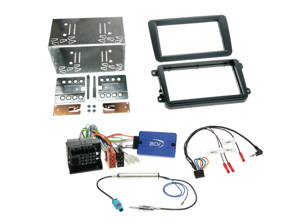 KOMPLET MONT. KIT SEAT/SKODA/VW 2003 > MED 1 FAKRA ANTENNE. SORT PERFEKT FIT