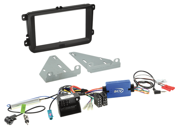 KOMPLET MONT. KIT SEAT/SKODA/VW 2003 > MED 1 FAKRA ANTENNE. SORT MED MIKROFONHUL