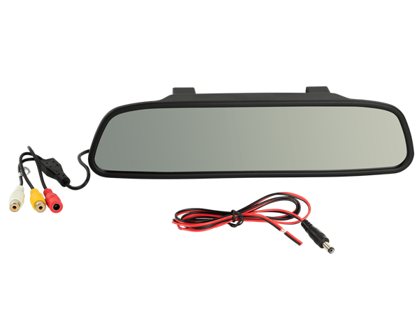 4,3" UNIVERSAL SPEJL MONITOR MED 2 VIDEO INDGANGE