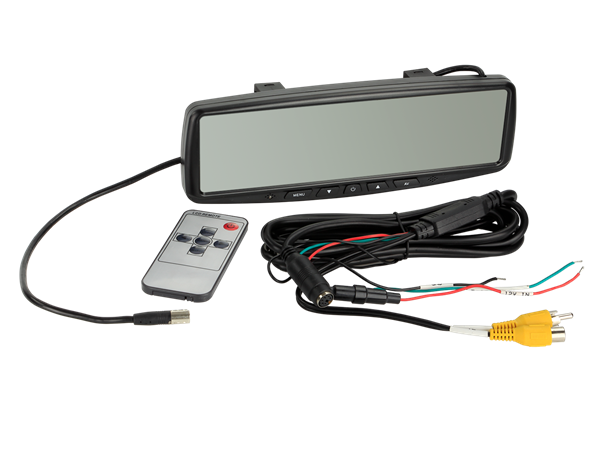 4,3" UNIVERSAL SPEJL MONITOR MED 2 VIDEO INDGANGE OG AUTOMATISK DIMMER