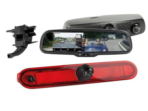 KAMERA KIT CITAN/KANGOO 4.3" SPLIT BAKSPEJL OG DVR DASH-CAM