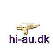 1 HAN til 2 HUN stik, vinklet, guldbelagte