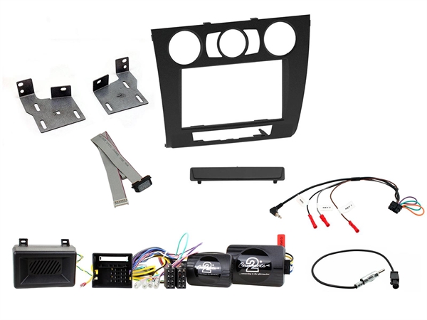 KOMPLET MONT. KIT BMW 1-SERIE 2007 > 2013 MED MAN. AIRCON OG UDEN ORIGINAL NAVI, IDRIVE