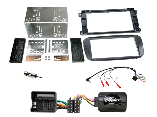 KOMPLET MONT. KIT FOCUS, MONDEO 2007 > 2014 OVAL RADIO MED TÆNDNINGSPLUS, SORT