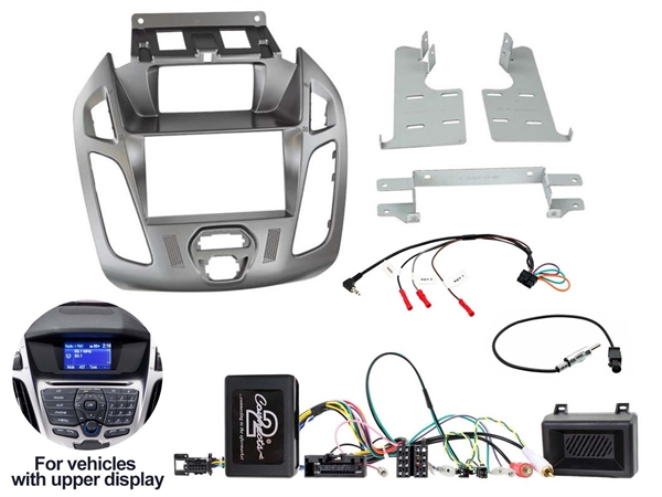 KOMPLET MONT. KIT FORD TRANSIT-CONNECT 2013 > MED TOP-DISPLAY SØLV