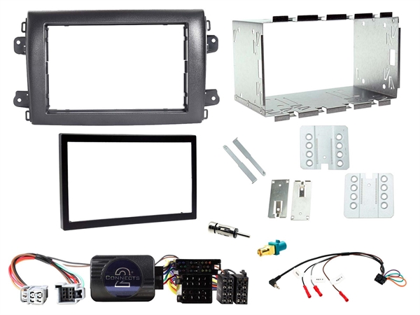 KOMPLET MONT. KIT FIAT DUCATO 8 2021 > UDEN OEM RADIO, MED TLF SUPPORT