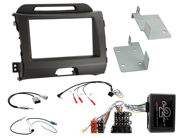 KOMPLET MONT. KIT KIA SPORTAGE 2010 > 2015 MED FORSTÆRKER. SORT