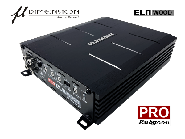 u-DIMENSION ELA WOOD PRO 4 KANAL FRD FORSTÆRKER 1200 WATT (JAPAN RUBYCON)