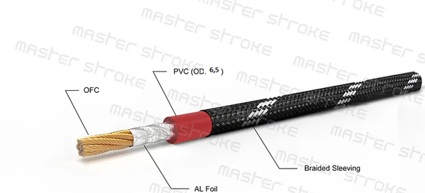 STEG MASTER STROKE MS-10G OFC POWERKABEL MED FOLIE OG SNAKESKIN (4,67MM²)
