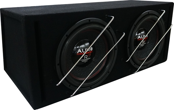 AUDIO SYSTEM DOBBELT 12" PORTET SUBWOOFER MED FORSTÆRKER OG KABLER. 1250 WATT RMS