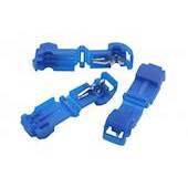 BLÅ 1,0 - 2,5mm² STRØMTYVE MED UDGANG FOR SPADESTIK 100 STK.