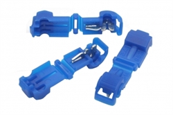 BLÅ 1,0 - 2,5mm² STRØMTYVE MED UDGANG FOR SPADESTIK 100 STK.