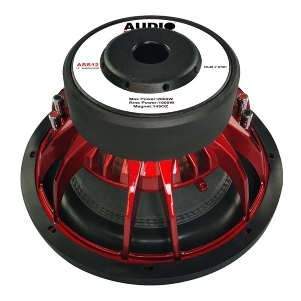 DOBBELT 12" MED 3500 W RMS FORSTÆRKER SAMT KABLER. AUDIO SYSTEM + EXCURSION