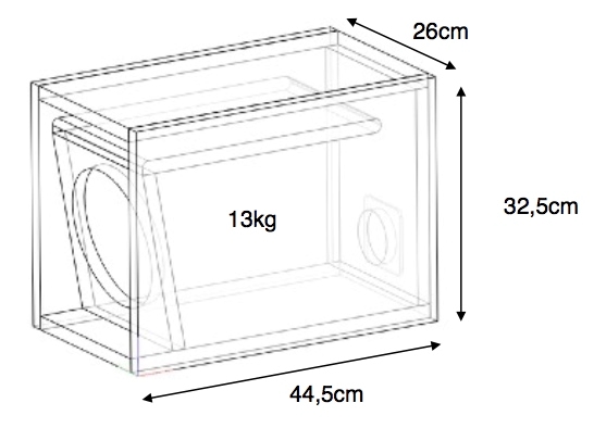 KABINET 1x8" M/SLOTPORT