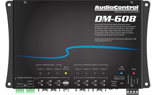 AUDIOCONTROL premium 6 input 8 output dsp matrix processor