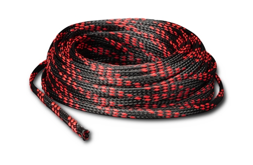 EMPHASER SNAKESKIN 6MM RØD/SORT 15M PAKKE