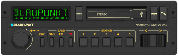 BLAUPUNKT HAMBURG SQM 23 DAB KLASSISK 80ÉR (1983) RADIO MED NYESTE FUNKTIONER BT/DAB/RDS/USB