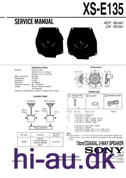 SONY 130mm coax til fiesta 1990 frem