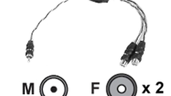 PHOENIX GOLD PURPLE/SØLV Y-KABEL HAN TIL 2 x HUN (1STK)